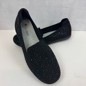Cloudsteppers by Clarks Carly Dream Loafer Black Rhinestones Size 6.5M NEW